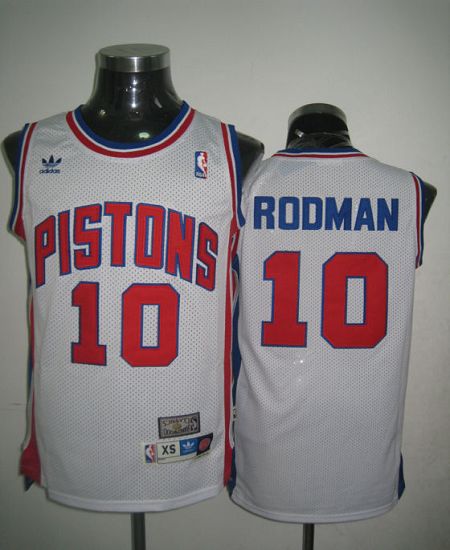 Detroit Pistons white Throwback jersey