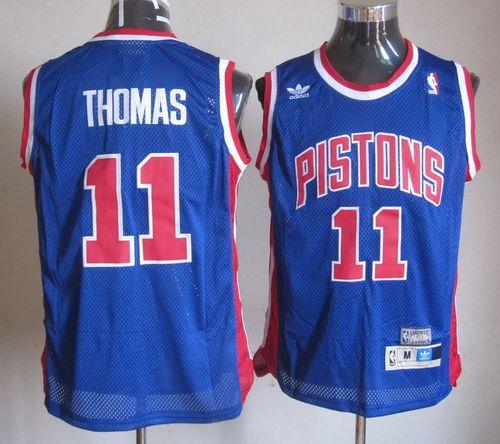 Detroit Pistons blue Throwback jersey