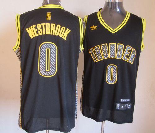 Russell Westbrook Oklahoma City Thunder black Fashion jersey