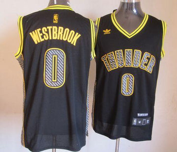 Russell Westbrook Oklahoma City Thunder black Fashion jersey