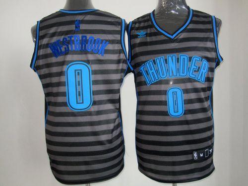 Russell Westbrook Oklahoma City Thunder black-grey jersey
