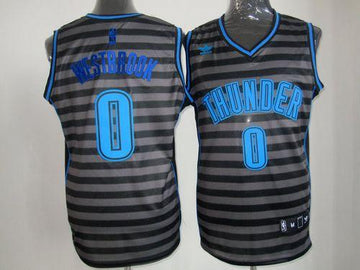 Russell Westbrook Oklahoma City Thunder black-grey jersey