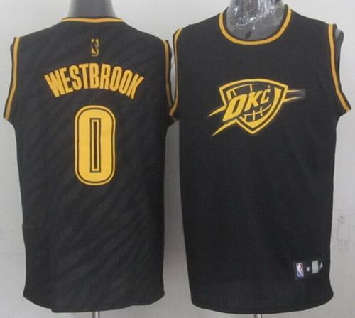 Russell Westbrook Oklahoma City Thunder black Fashion jersey
