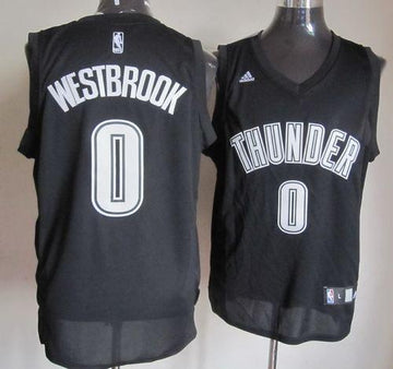 Russell Westbrook Oklahoma City Thunder black-white jersey