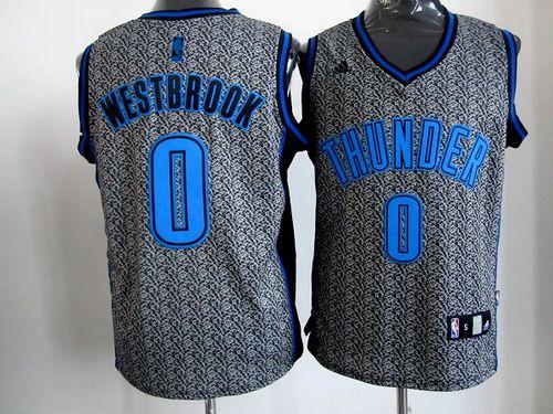 Russell Westbrook Oklahoma City Thunder grey Fashion Static jersey