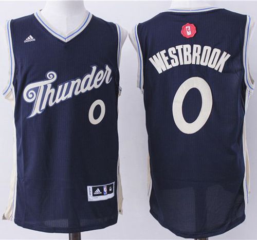 Russell Westbrook Oklahoma City Thunder navy jersey