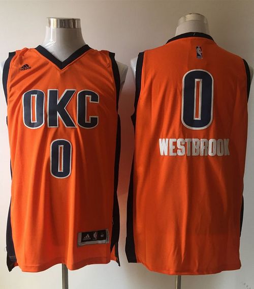 Russell Westbrook Oklahoma City Thunder orange Alternate jersey