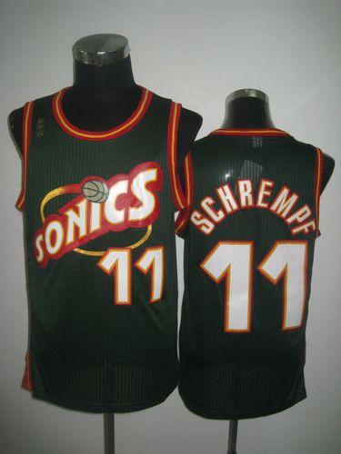 Detlef Schrempf Oklahoma City Thunder green Throwback jersey