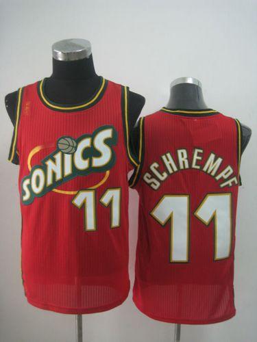 Detlef Schrempf Oklahoma City Thunder red Throwback jersey