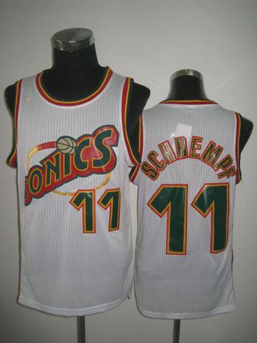 Detlef Schrempf Oklahoma City Thunder white Throwback jersey