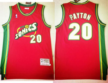 Gary Payton Oklahoma City Thunder red Throwback jersey