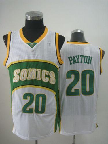 Gary Payton Oklahoma City Thunder white Throwback jersey