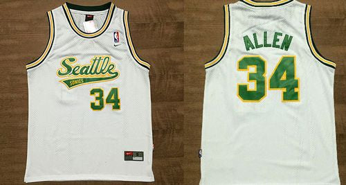 Ray Allen Oklahoma City Thunder white Throwback jersey