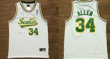 Ray Allen Oklahoma City Thunder white Throwback jersey