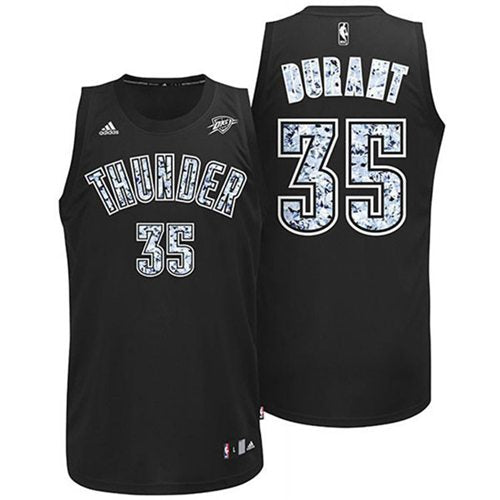 Kevin Durant Oklahoma City Thunder black Fashion jersey