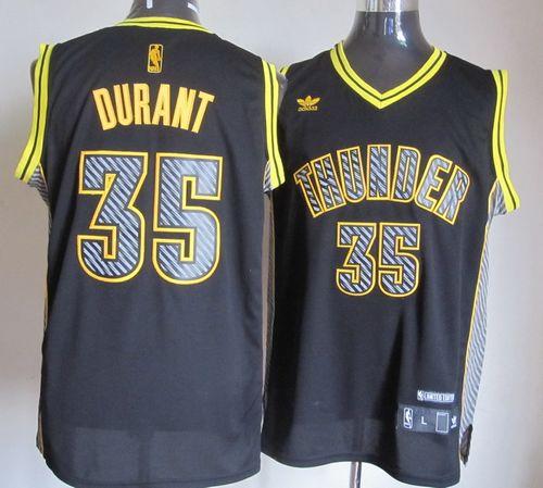 Kevin Durant Oklahoma City Thunder black Fashion jersey