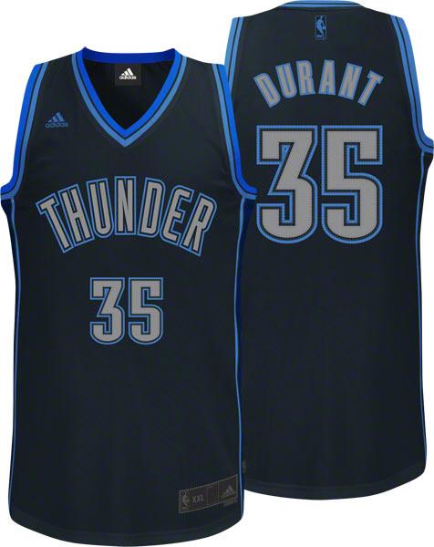 Kevin Durant Oklahoma City Thunder black Fashion jersey
