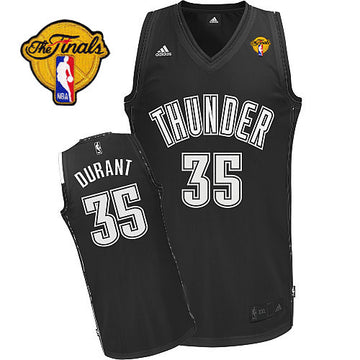 Kevin Durant Oklahoma City Thunder black-white jersey