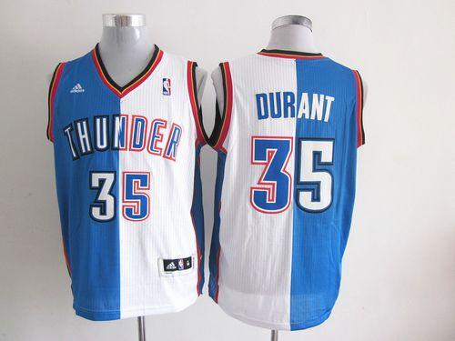 Kevin Durant Oklahoma City Thunder blue-white Fashion jersey