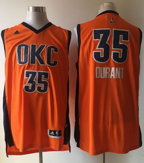 Kevin Durant Oklahoma City Thunder orange Alternate jersey