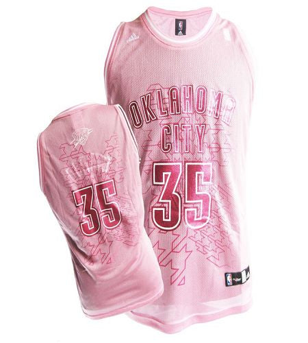 Kevin Durant Oklahoma City Thunder pink Fashion jersey