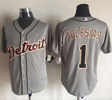 Jose Iglesias Detroit Tigers grey jersey