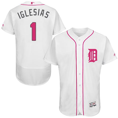 Jose Iglesias Detroit Tigers white Authentic jersey