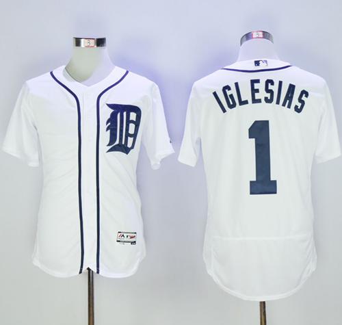Jose Iglesias Detroit Tigers white Authentic jersey