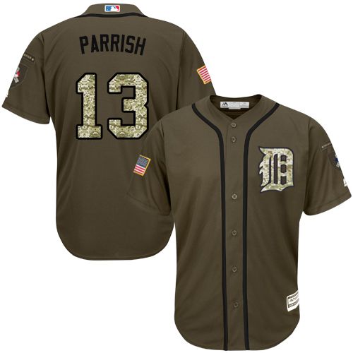 Lance Parrish Detroit Tigers green Salute To Service jersey