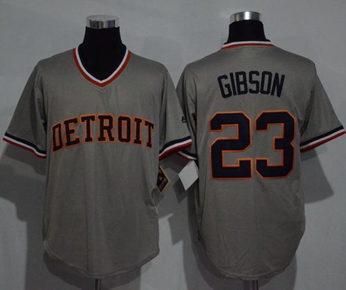 Kirk Gibson Detroit Tigers grey Throwback jersey