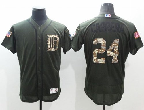 Miguel Cabrera Detroit Tigers green Salute To Service jersey