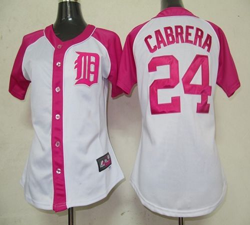 Miguel Cabrera Detroit Tigers white-pink Fashion jersey
