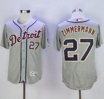 Jordan Zimmermann Detroit Tigers grey Authentic jersey