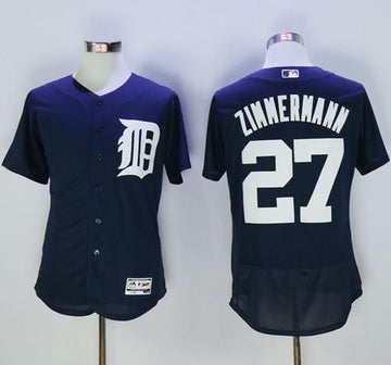 Jordan Zimmermann Detroit Tigers navy Authentic jersey