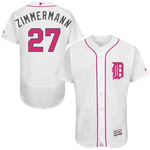 Jordan Zimmermann Detroit Tigers white Authentic jersey