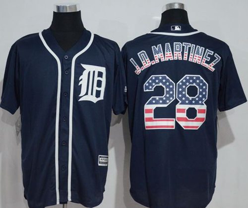 J D Martinez Detroit Tigers navy Fashion jersey