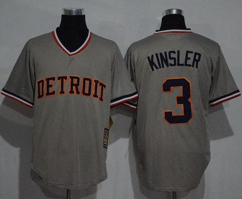 Ian Kinsler Detroit Tigers grey Throwback jersey