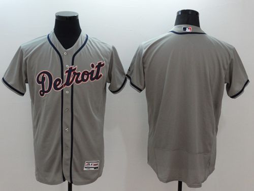 Custom Detroit Tigers grey Authentic jersey