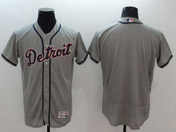 Custom Detroit Tigers grey Authentic jersey