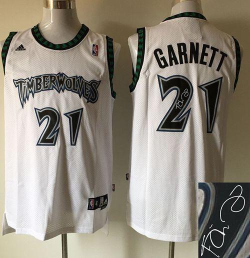 Kevin Garnett Minnesota Timberwolves white jersey