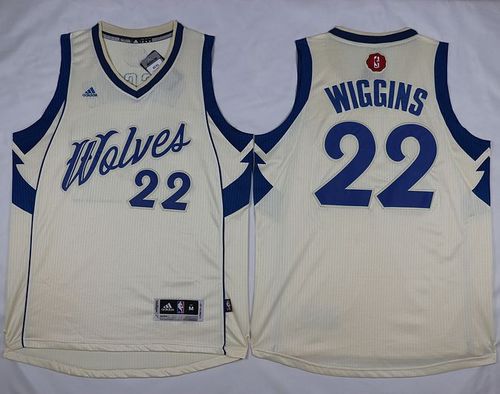 Andrew Wiggins Minnesota Timberwolves cream jersey