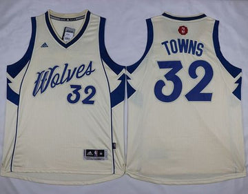 Karl-Anthony Towns Minnesota Timberwolves cream jersey