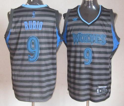 Ricky Rubio Minnesota Timberwolves black-grey jersey