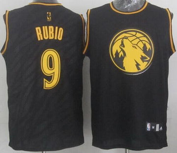 Ricky Rubio Minnesota Timberwolves black Fashion jersey