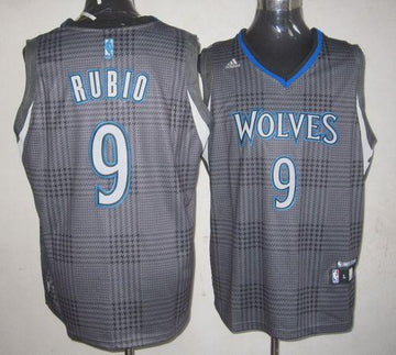 Ricky Rubio Minnesota Timberwolves black Fashion jersey
