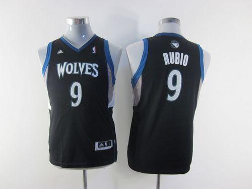 Ricky Rubio Minnesota Timberwolves black jersey