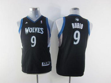 Ricky Rubio Minnesota Timberwolves black jersey