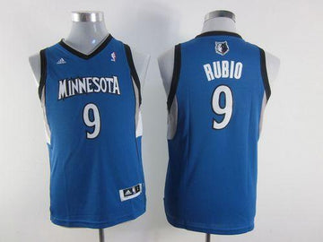 Ricky Rubio Minnesota Timberwolves blue jersey