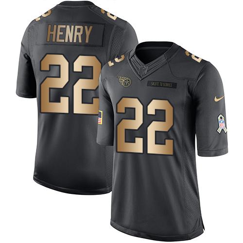 Derrick Henry Tennessee Titans black Salute To Service jersey