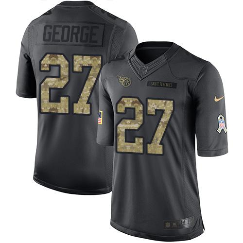 Eddie George Tennessee Titans black Salute To Service jersey